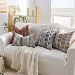 Luxury Chenille Striped Throw Pillowcase for Sofa & Bed Decoration