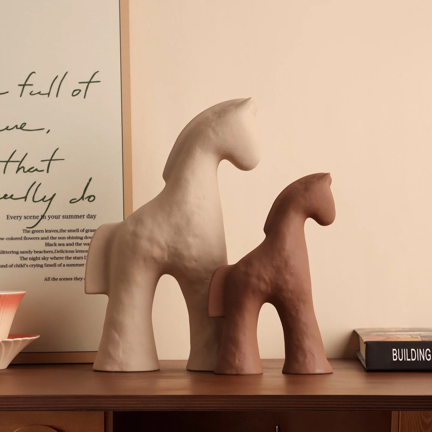 Modern Nordic Ceramic Horse Figurine