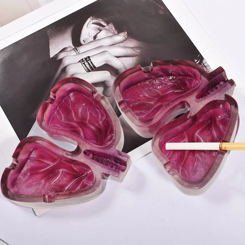 Artistic Lung-Shaped Resin Ashtray & Desktop Storage Décor