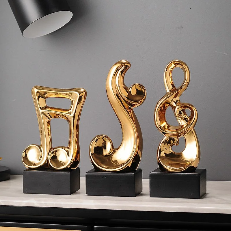 Elegant Ceramic Musical Note Ornament