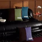 Retro Stripe Velvet Cushion Cover - Modern Decorative Pillow Case