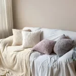 Rabbit Fur Warmth Winter Throw Pillowcase (45x45 cm)