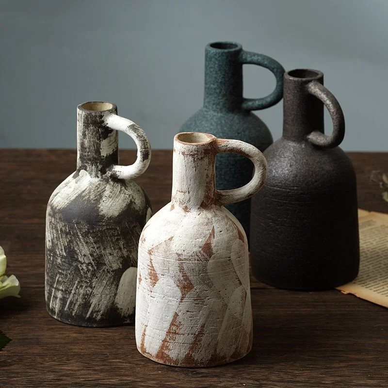 Creative Teapot Shape Ceramic Vase for Flower Arrangements & Table Decoration