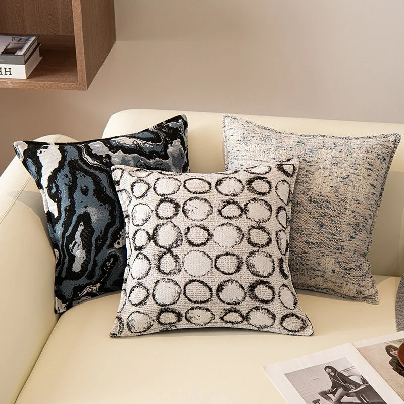 Geometric Jacquard Cushion Cover – Luxury Woven Pillow Cover for Modern Living