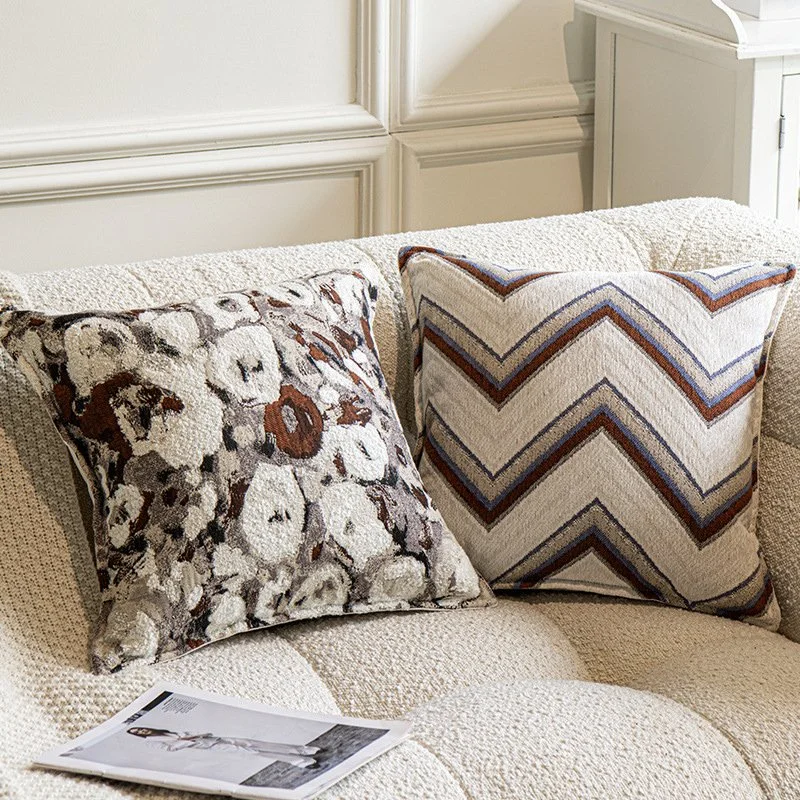 Luxury Geometric Jacquard Cushion Cover – Nordic Woven Throw Pillow Case