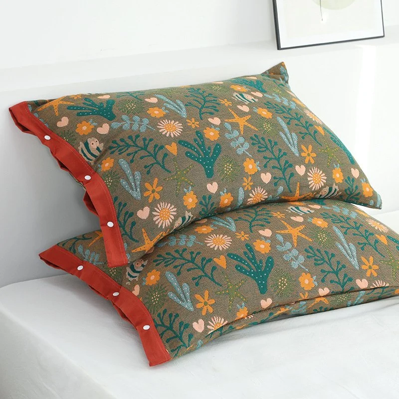 Pure Cotton Muslin Gauze Pillowcases
