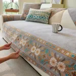 Modern Chenille Non-Slip Sofa Cushion Cover – All Season Boho Style