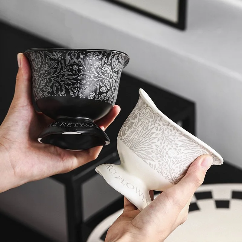 Vintage Ceramic Ice Cream & Coffee Mug - Small Batch High-End Dessert Cup