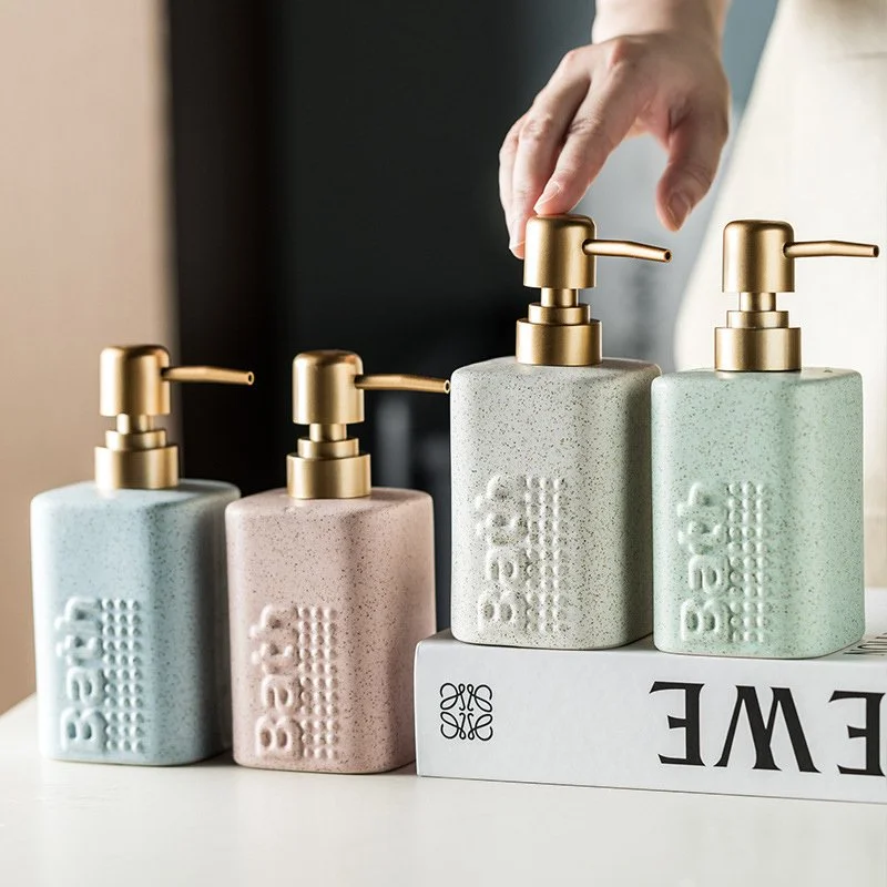 Nordic Ceramic Soap & Shampoo Dispenser Bottle