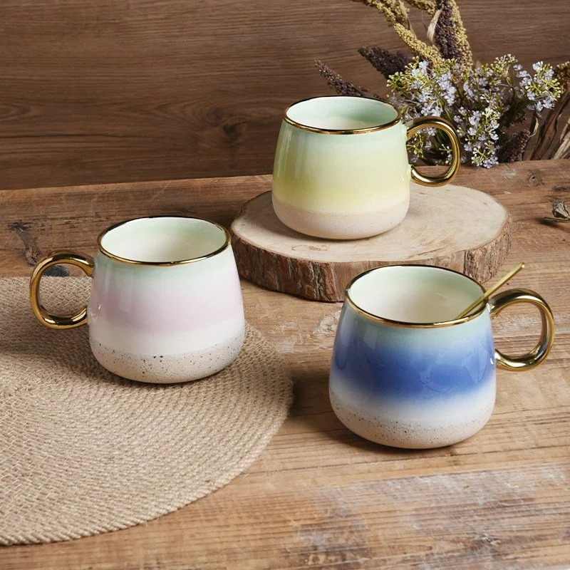 Large Gradient Glaze Ceramic Mug