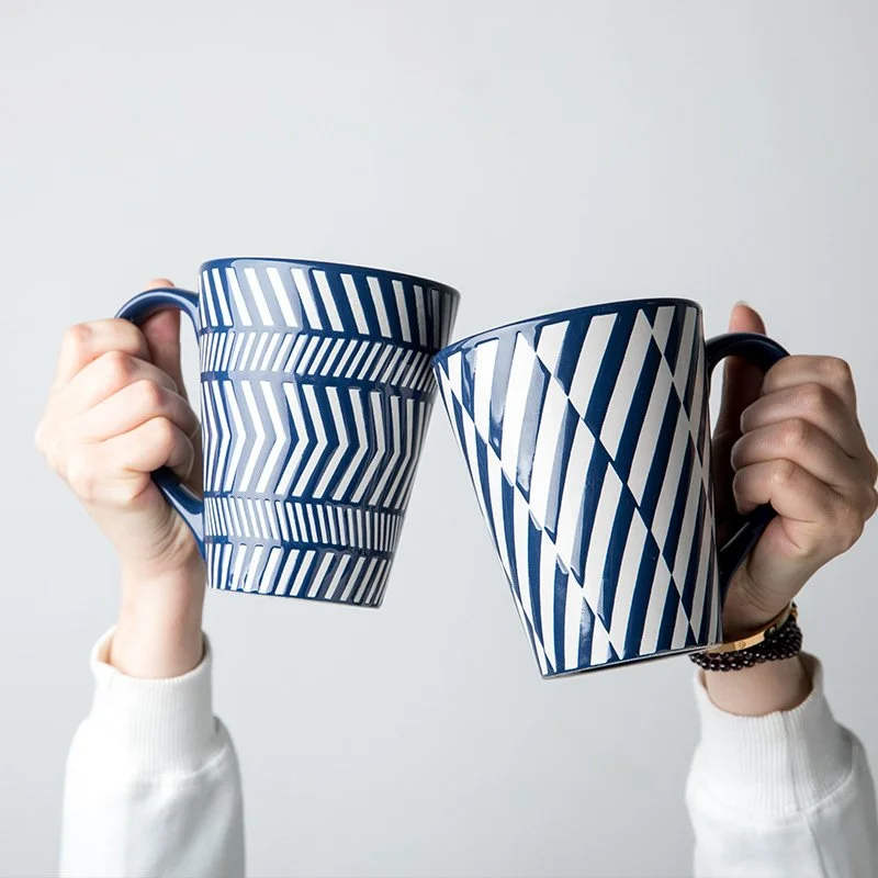 Creative Relief Porcelain Mug for Coffee & Milk