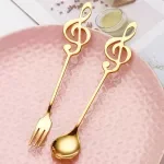 Musical Note Spoon Fork Set