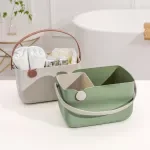 Portable Bath & Travel Storage Basket - Durable Bathtub Cosmetics Organizer with Drainage