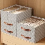 Foldable Underwear & Sock Storage Organizer with Multi-Grid Compartments