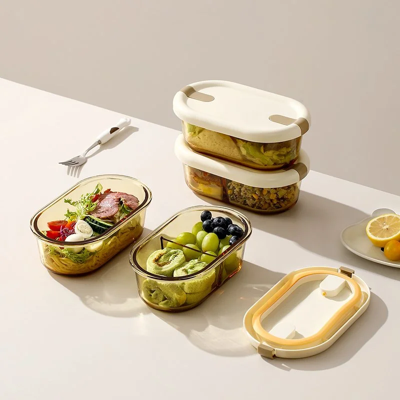 Microwave Safe Glass Lunch Box with Sealed Lid for Work and School
