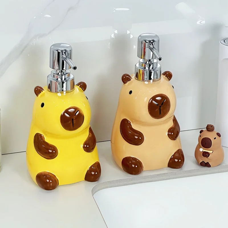 Creative Animal Cartoon Lotion and Shampoo Bottle - Ceramic Hand Sanitizer Dispenser