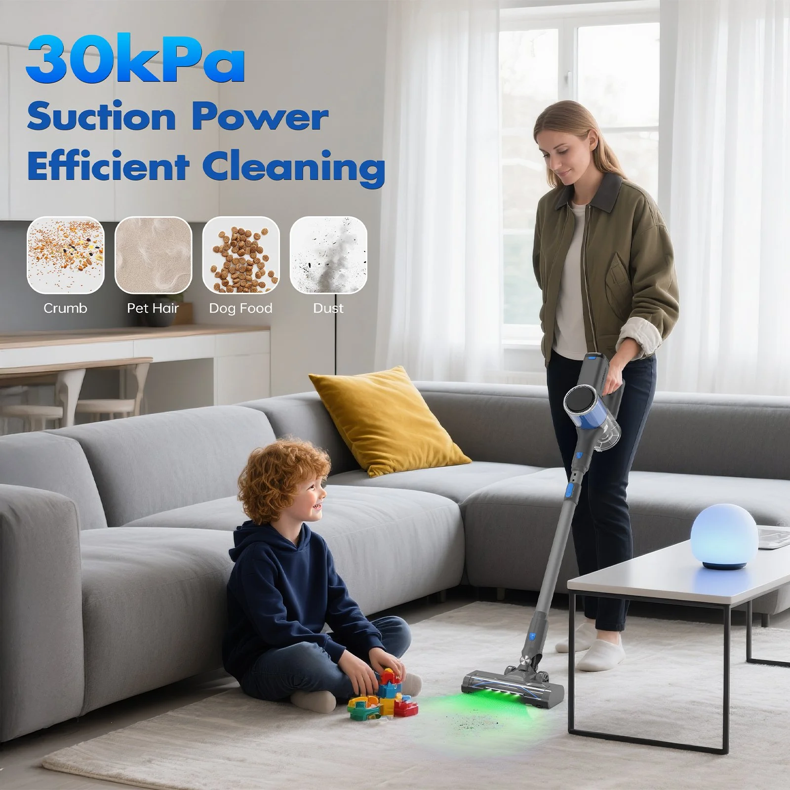 25Kpa Cordless Upright Vacuum Cleaner