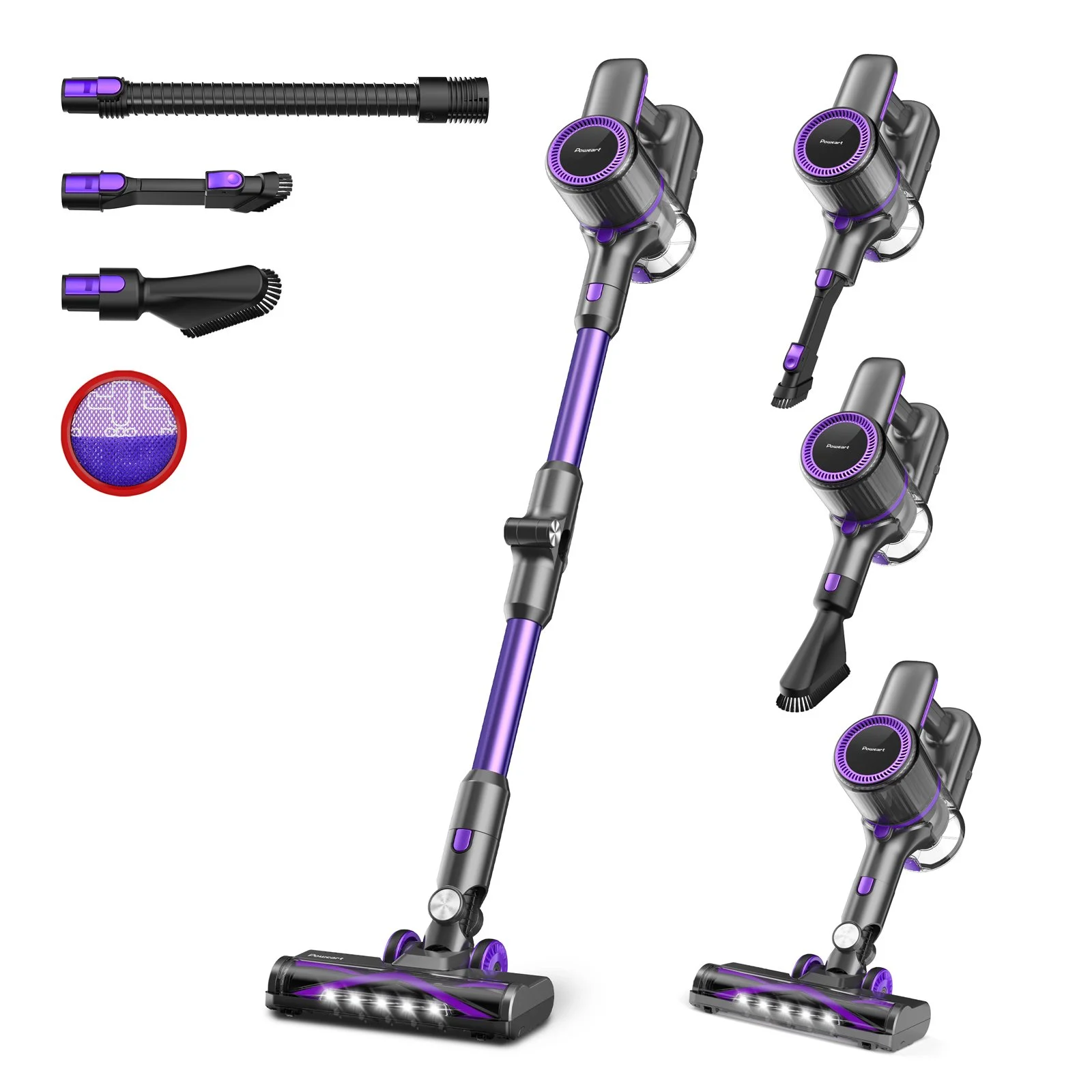 350W Cordless Stick Vacuum Cleaner – Rechargeable, Powerful Suction for Home & Pet Hair