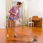 360° Rotatable Wall Mop with Adjustable Long Handle and Triangular Head