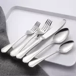 20-Piece Stainless Steel Flatware Set, Mirror Polished Service for 4