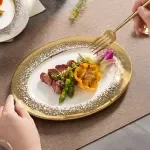 10-Inch Gradient Ceramic Oval Serving Plate – Luxury Table & Decor Tray
