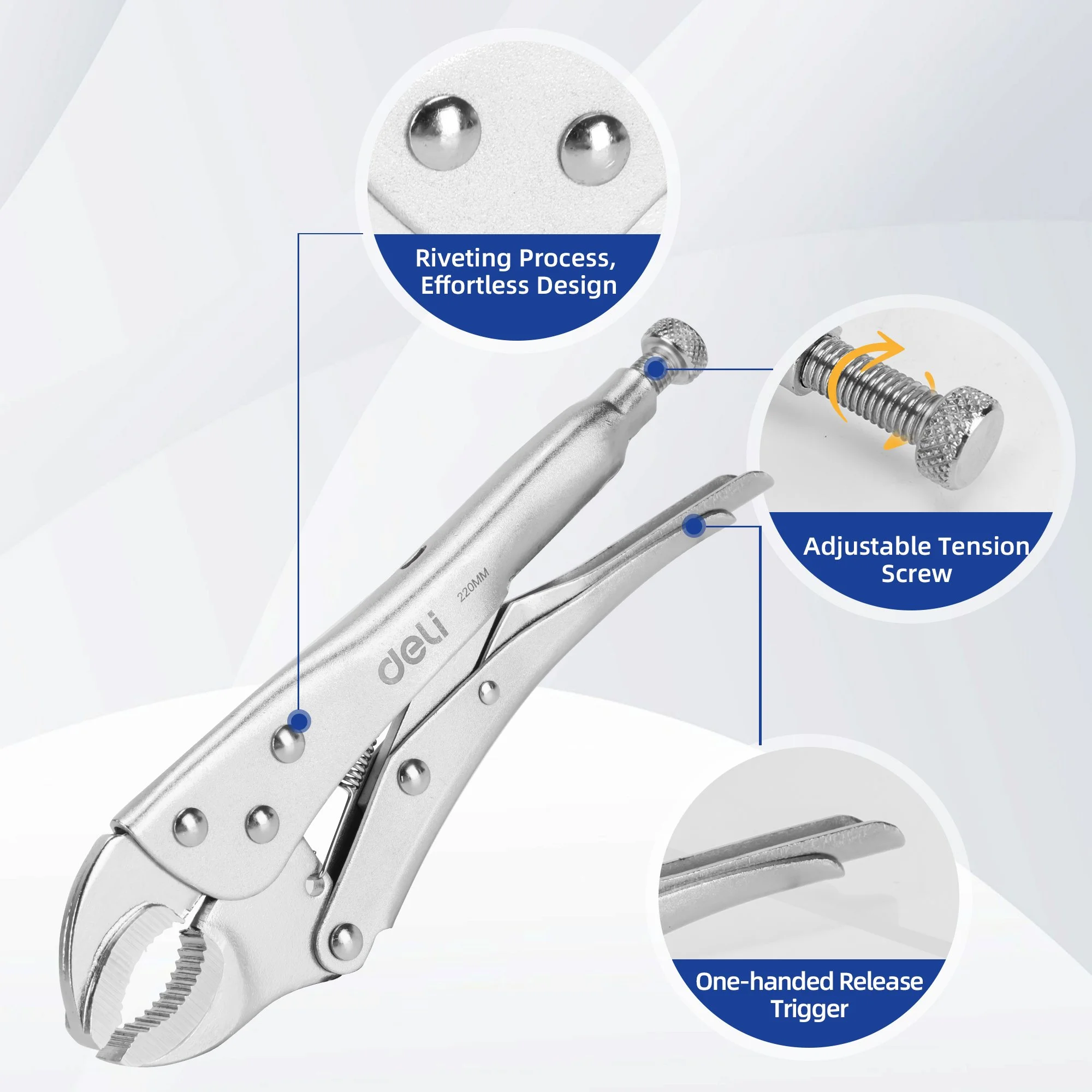 10-Inch Round Nose Locking Pliers for Strong Grip & Precision Control
