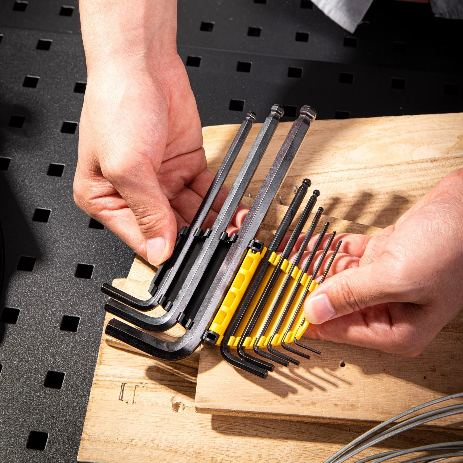 9-Piece Long Ball-End Hex Key Set for Hard-to-Reach Fasteners