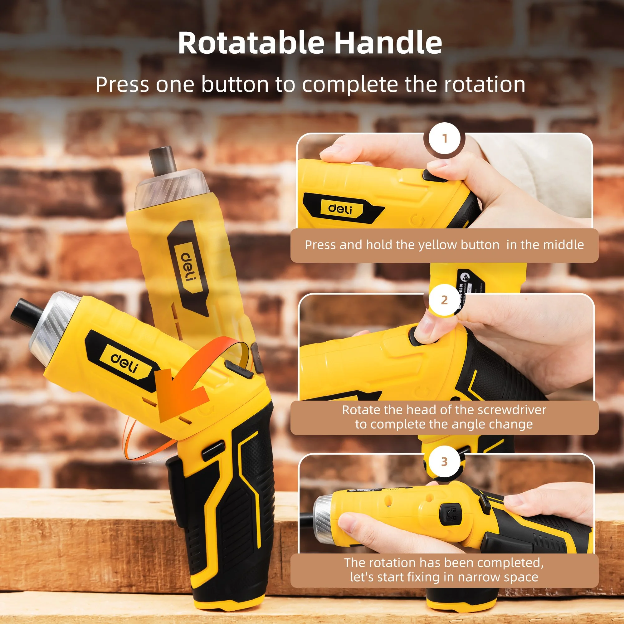 Compact USB Rechargeable Electric Screwdriver Set for Home DIY