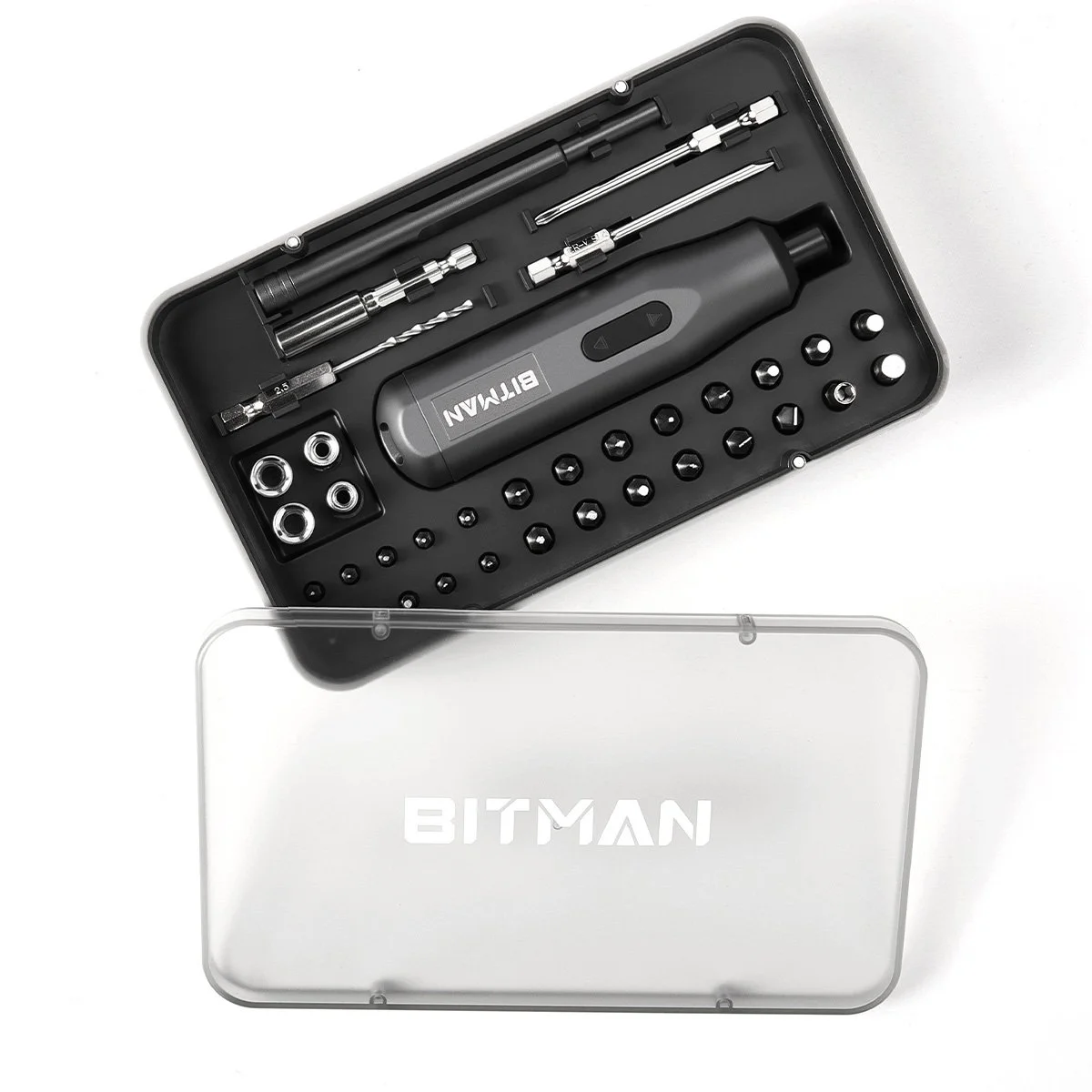 36-Piece Smart Electric Screwdriver Kit with LED Light & Compact Case