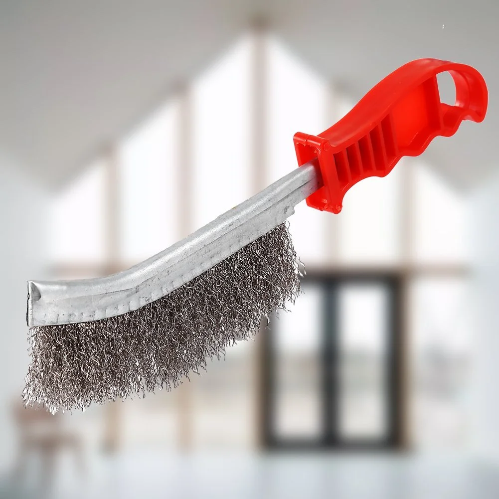 Heavy-Duty BBQ Grill Wire Brush with Wooden Handle for Deep Cleaning