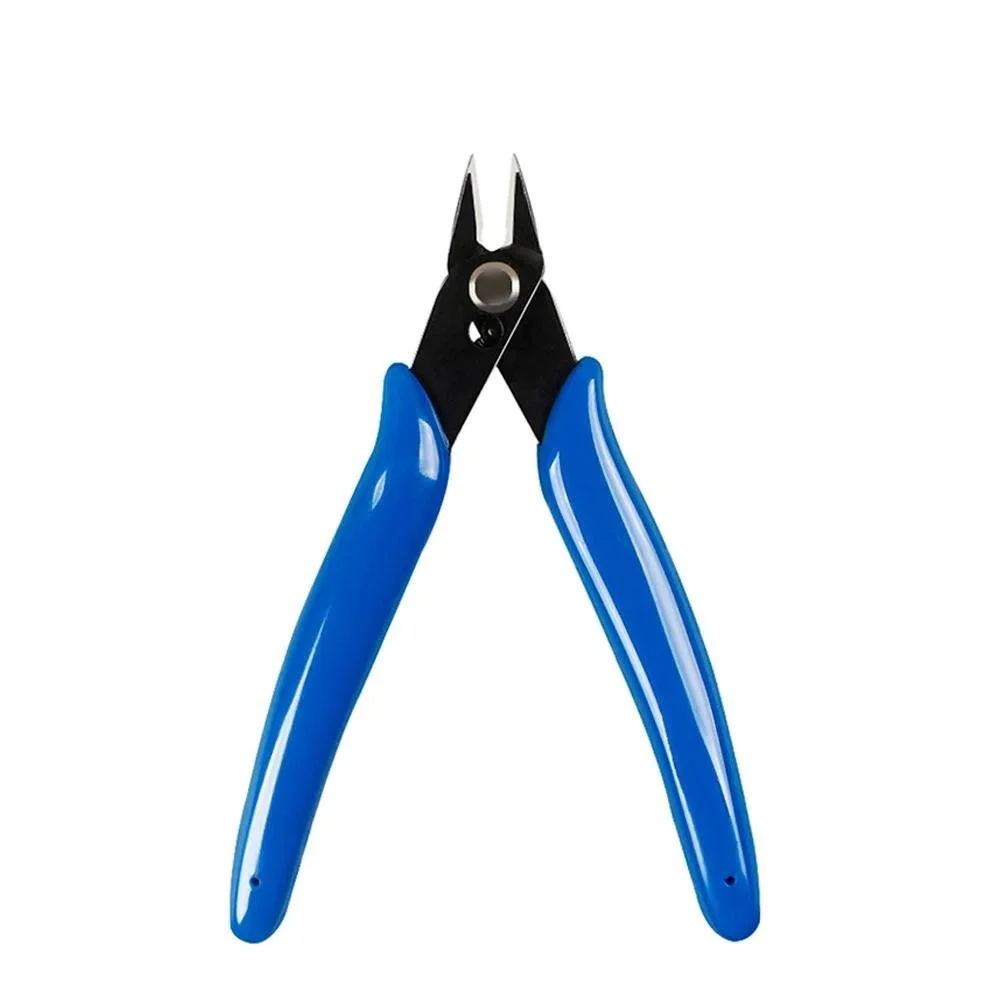 Universal Blue Flush Cut Diagonal Pliers for Electrical Wire & Cable