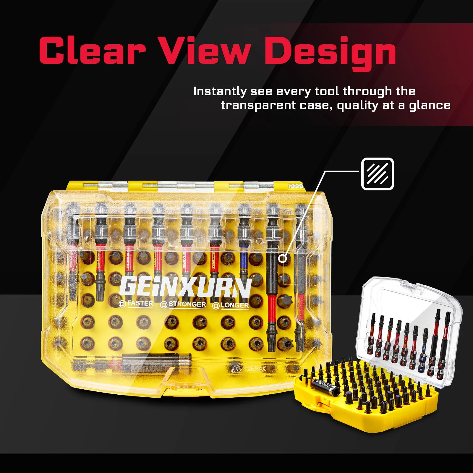 83-Piece Magnetic Torx Impact Driver Bit Set with Compact Case
