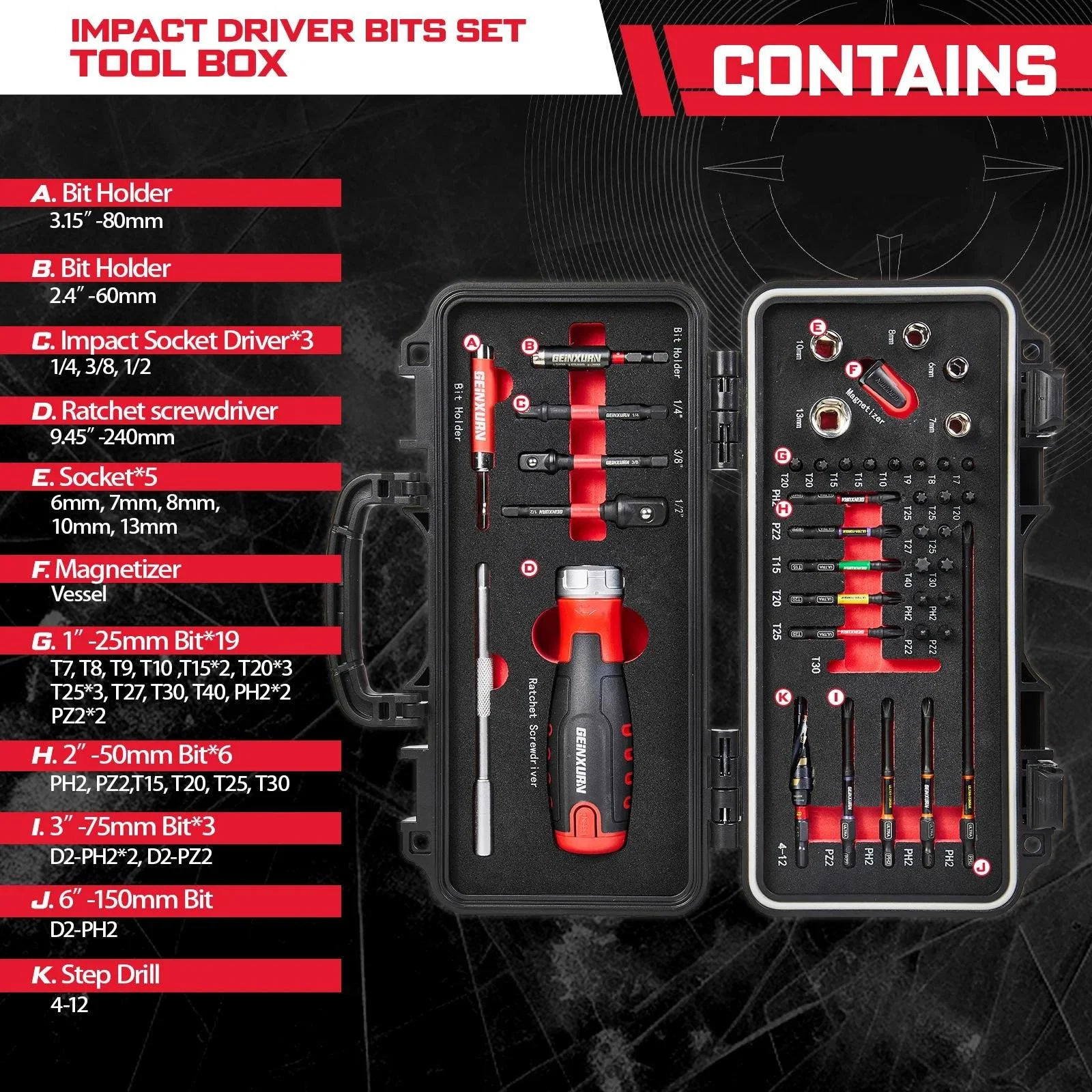 42-Piece Ratcheting Screwdriver & Socket Tool Set with Magnetic Bits