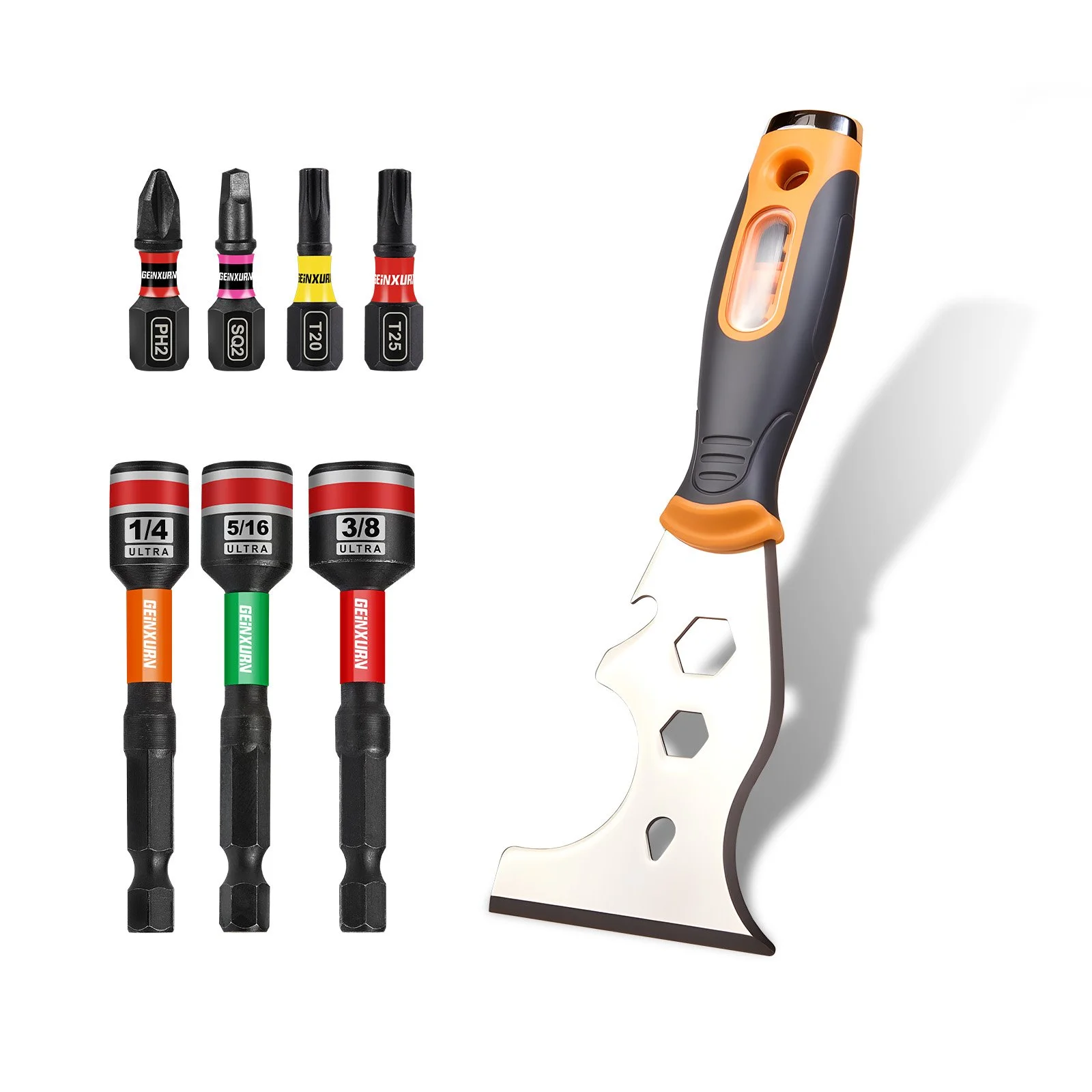 19-in-1 Multi-Function Scraper & Magnetic Bit Tool Set for Home Repair