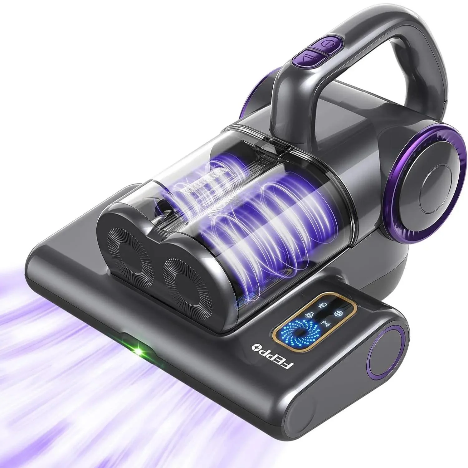 Mattress Vacuum Cleaner with UV-C Light, HEPA Filter, & Ultrasonic Technology
