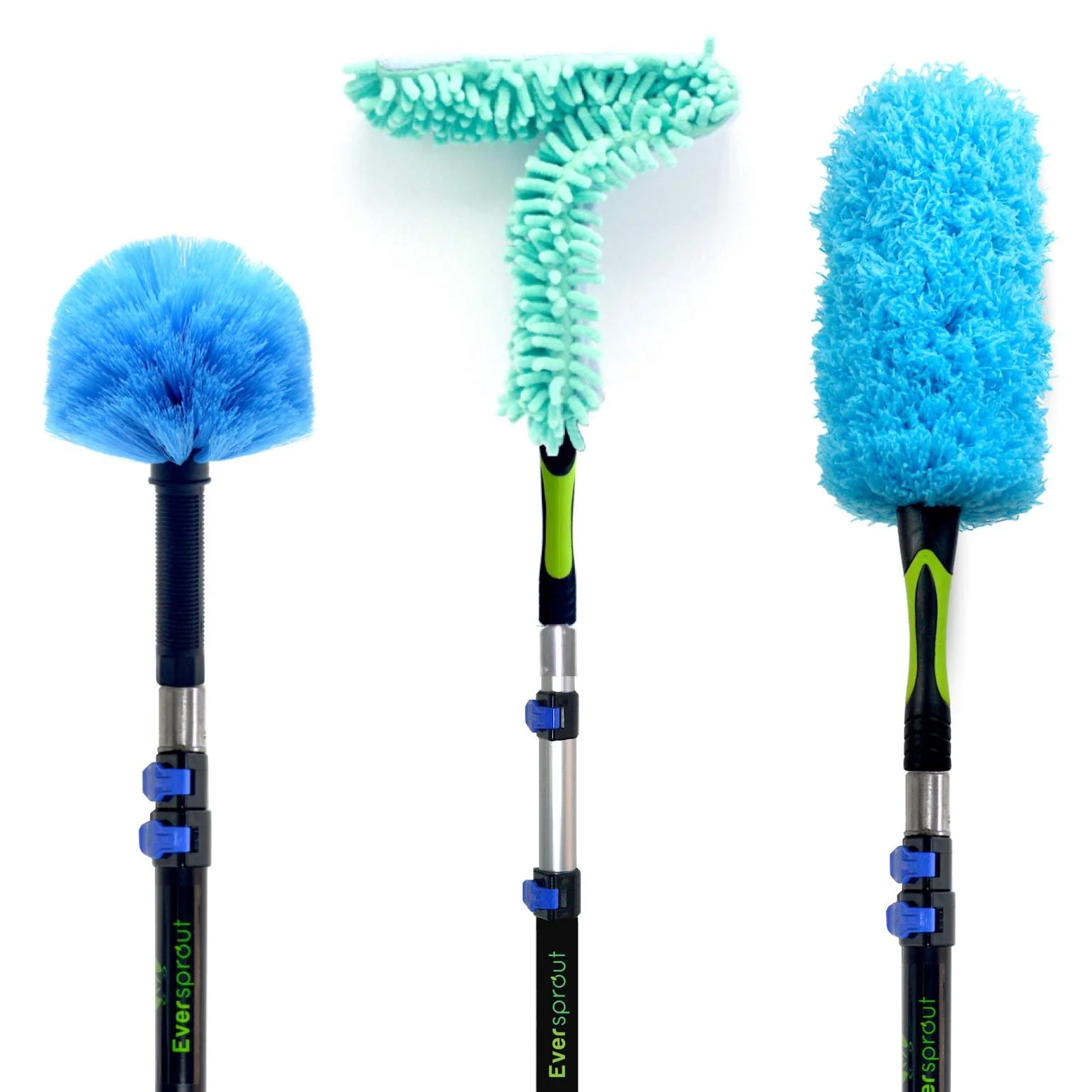 5-to-12 Foot Duster 3-Pack with Extension Pole (20+ Foot Reach)