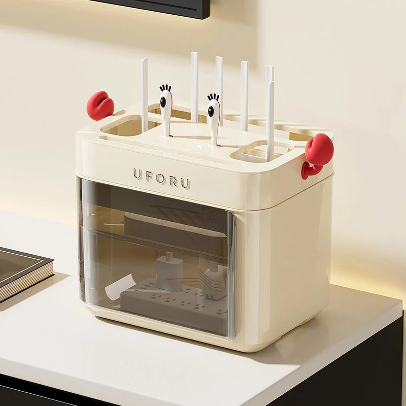Cartoon Router Storage Box with Ventilation & Large Capacity
