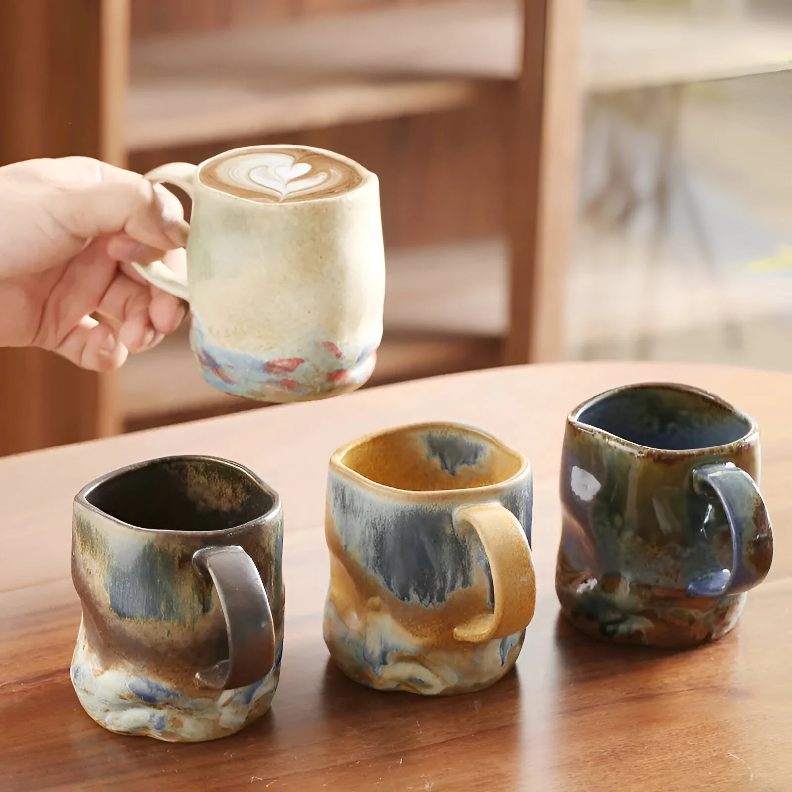 Retro Ceramic Large Capacity Coffee Mug - Creative Home Decor & Anti-Ironing Tea Cup