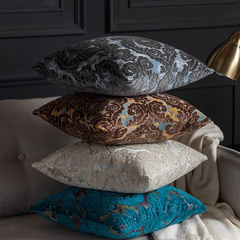 Luxury Jacquard Velvet Throw Pillow Cover