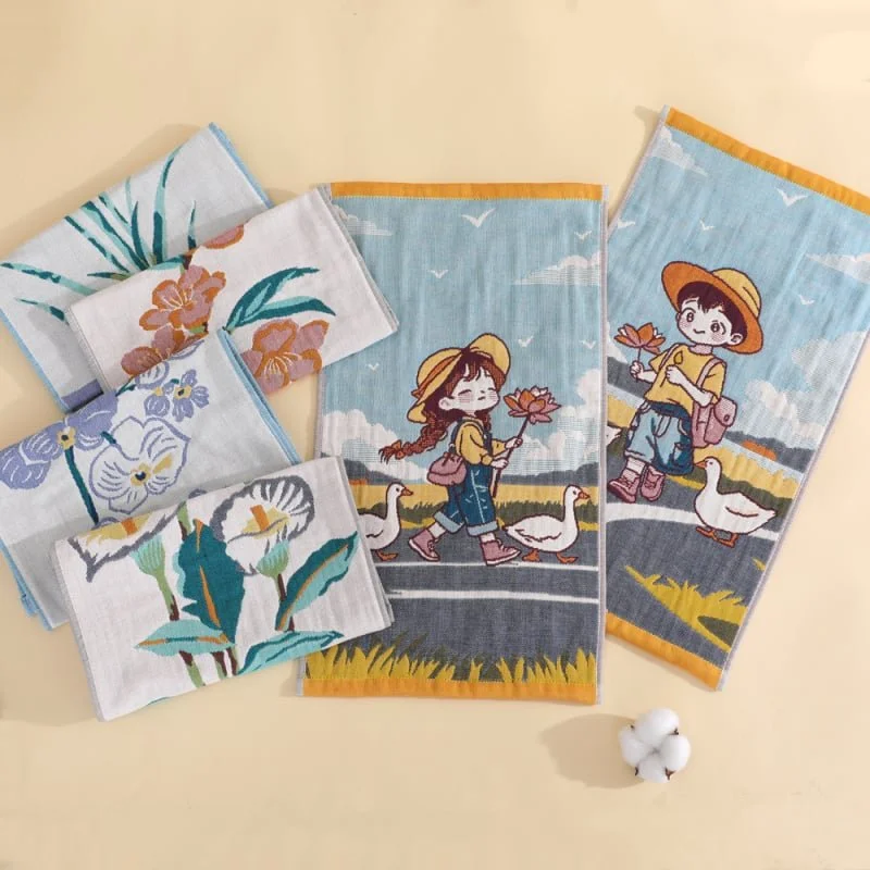 Organic Cotton Gauze Face Towels