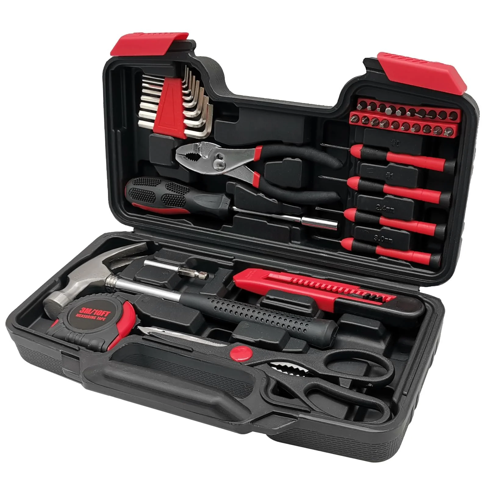 Compact 39-Piece Home Tool Kit with Organizer Case for Everyday Repairs