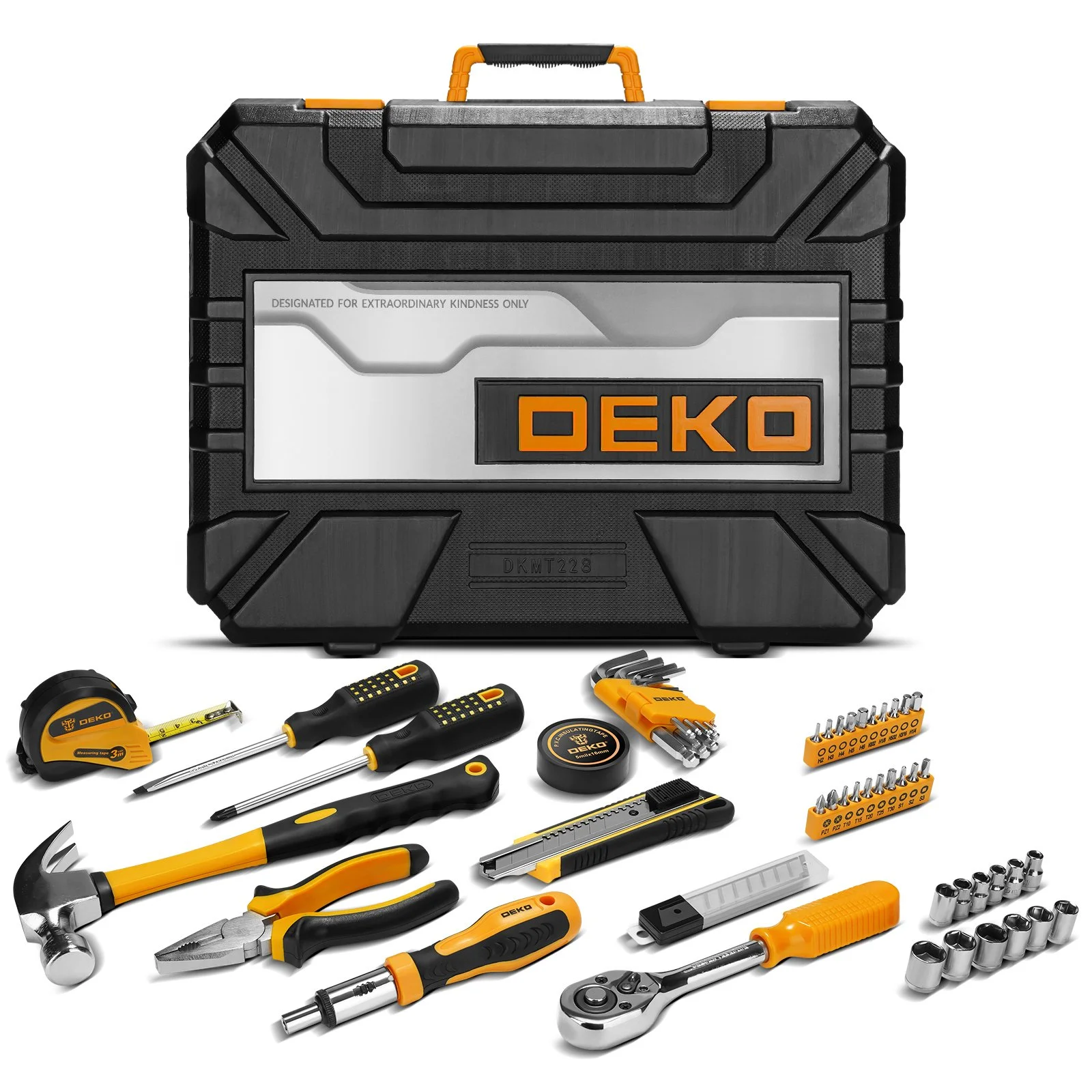 228-Piece Complete Socket Wrench & Home Repair Tool Kit with Storage Case