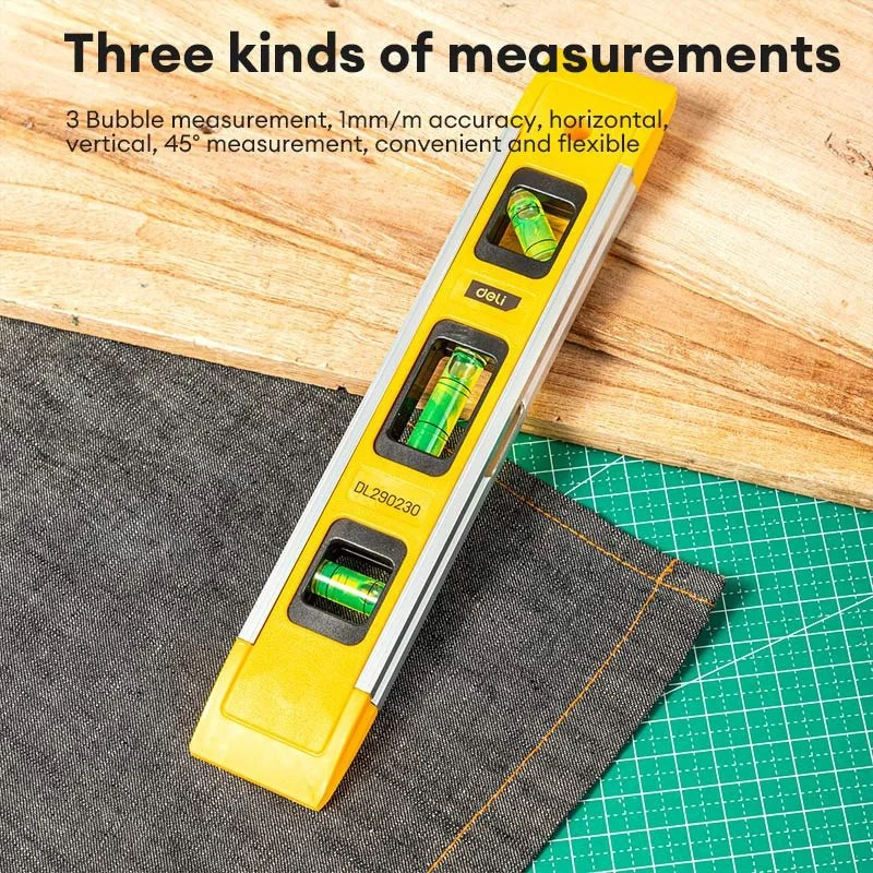 9-Inch Magnetic Torpedo Level with Multi-Angle Precision Vials