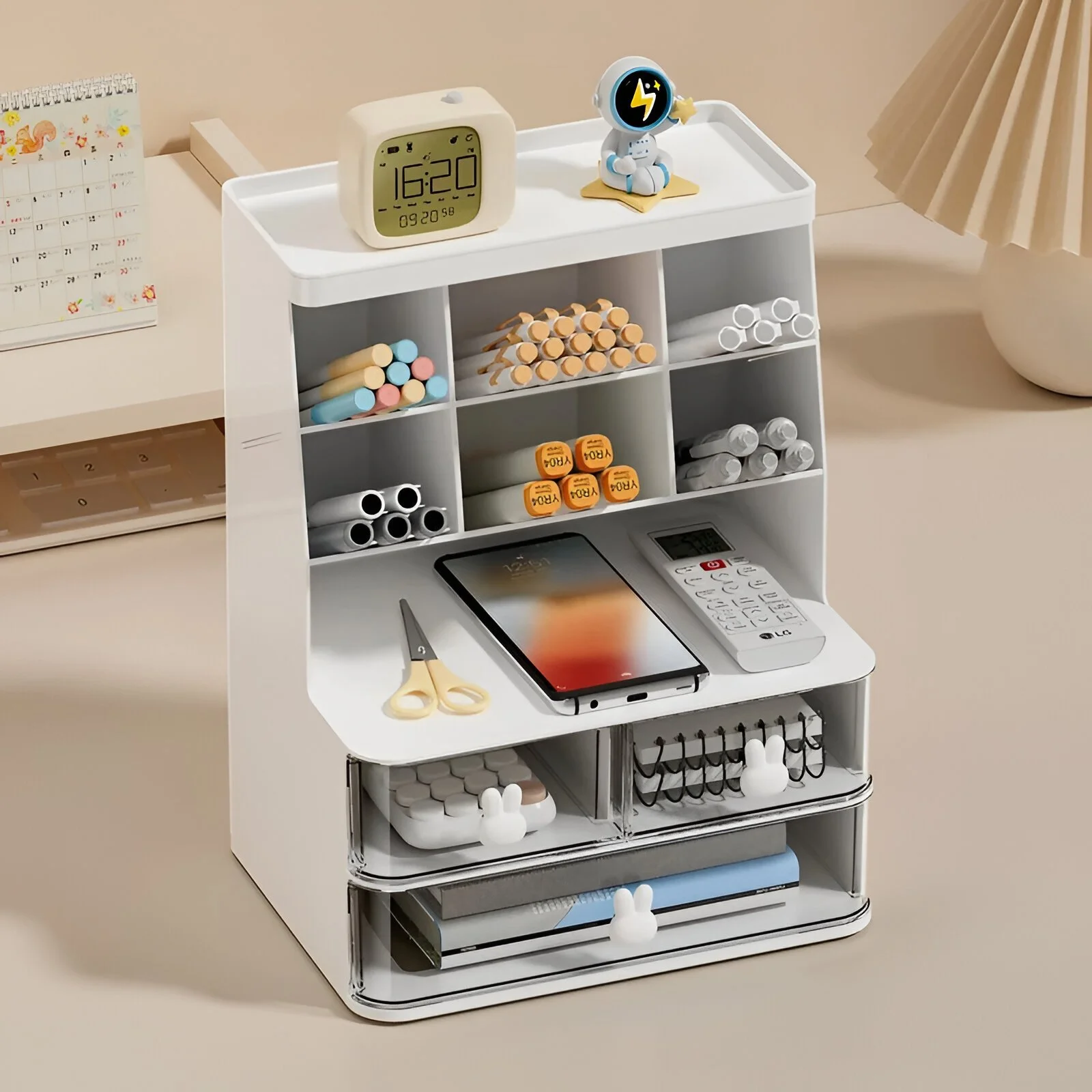 Slanted Desk Organizer Pen Holder for Office, School & Home