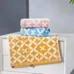 Jacquard Cotton Square Hand Towel Soft & Quick Absorbent