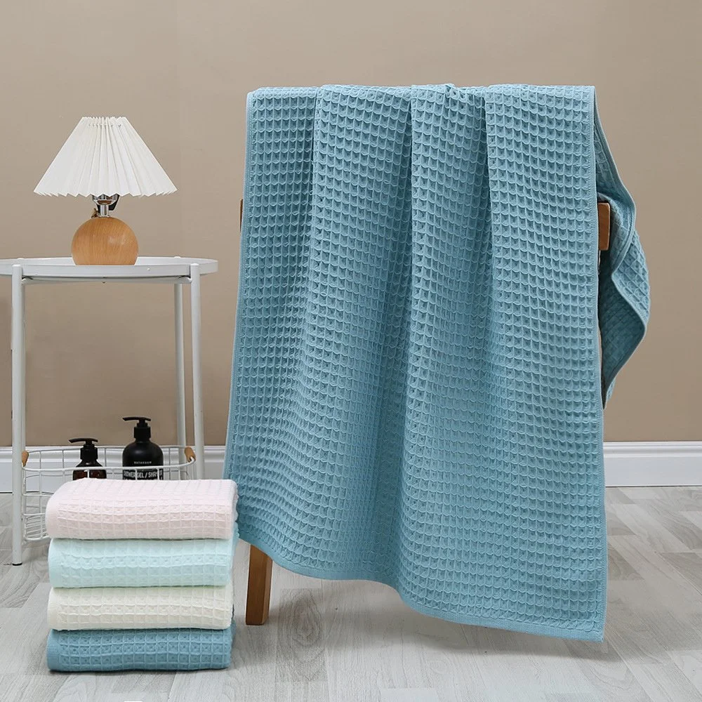 Organic Waffle Cotton Quick-Dry Towel Set for Bathroom & Daily Use
