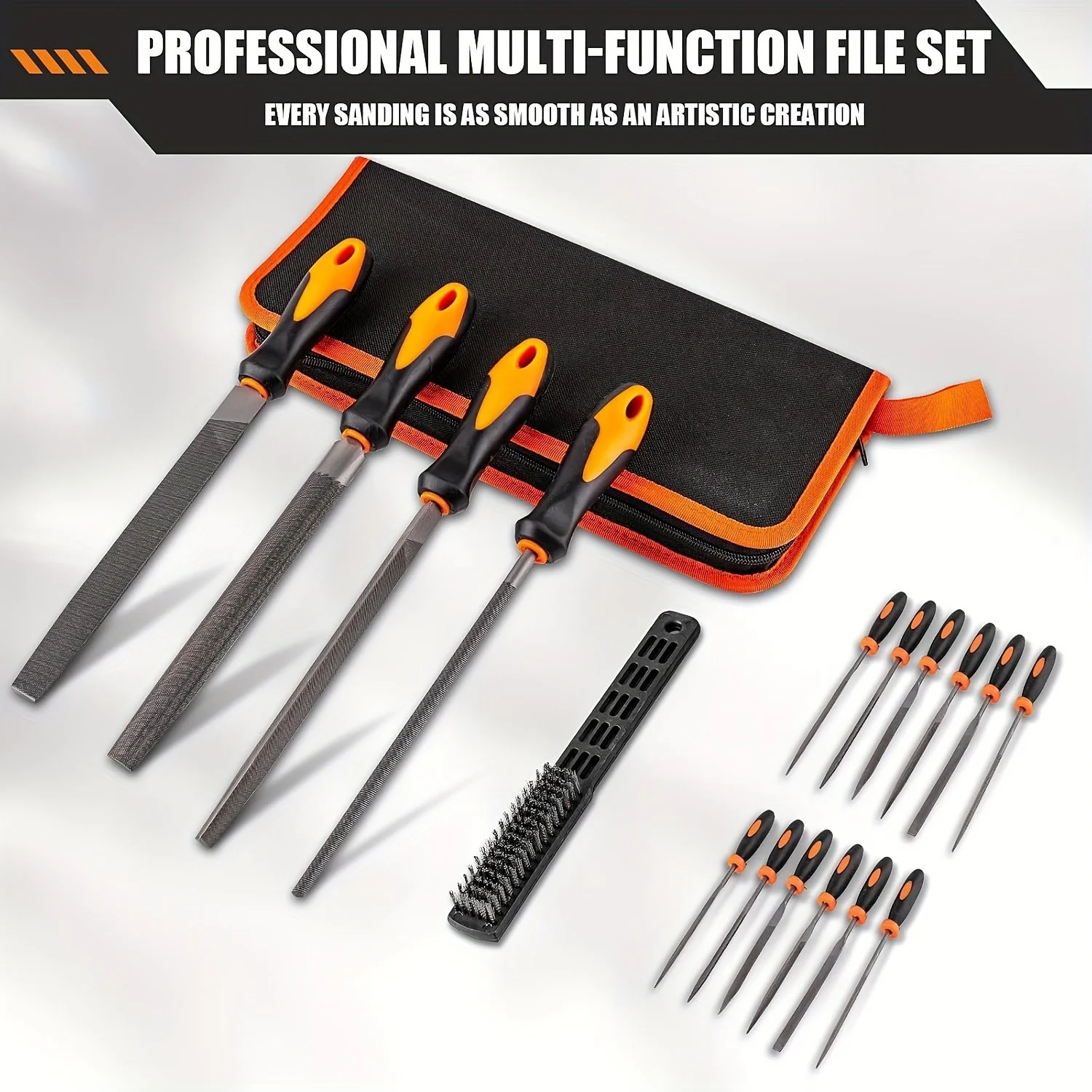 17-Piece Precision Metal File Set for Wood, Plastic, and DIY Projects