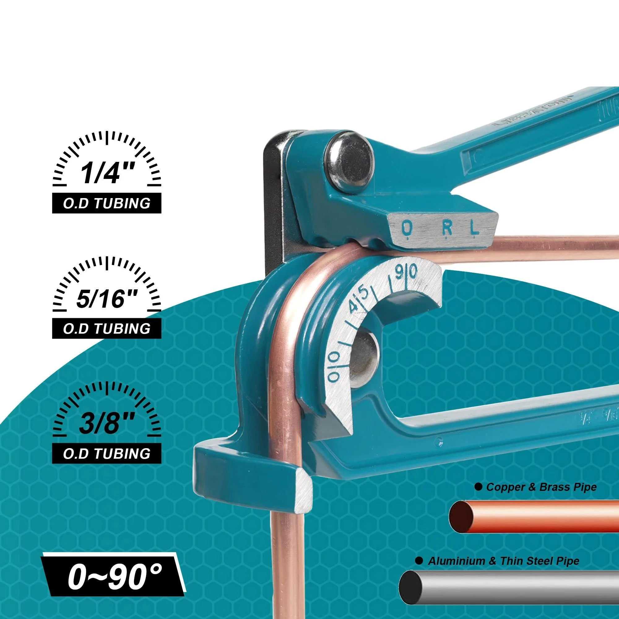 3-in-1 Mini Tube Bender for 1/4, 5/16 & 3/8 in. Soft Metal Pipes