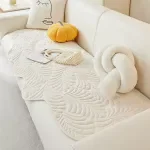 Thick Cotton Linen Jacquard Sofa Cushion Cover with Non-Slip Grip