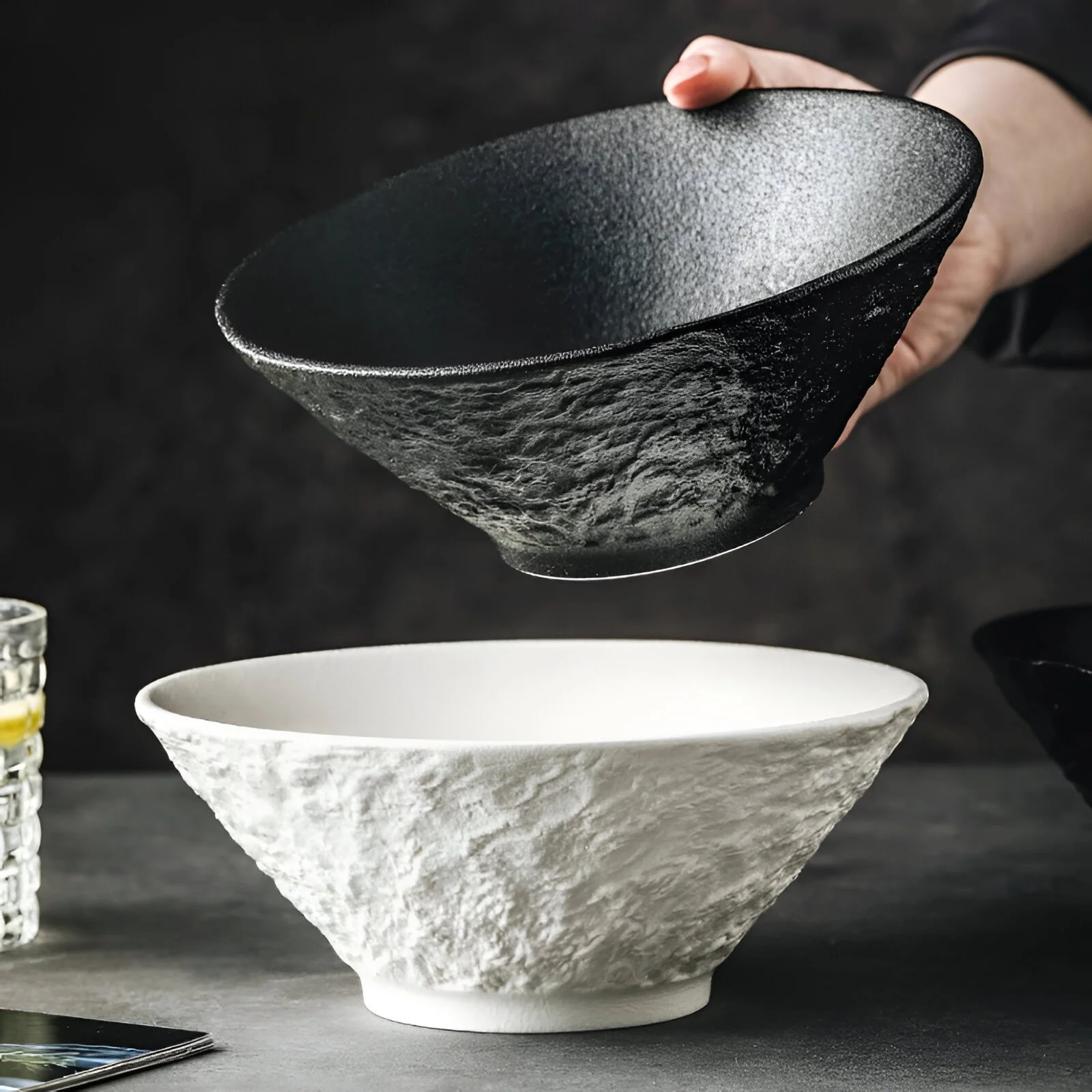 Modern Ceramic Ramen Bowl for Home Noodles and Soup